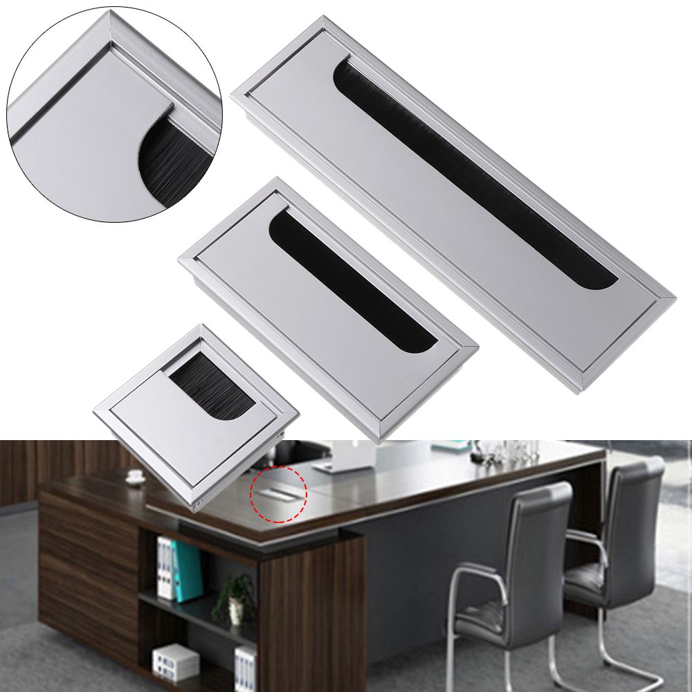 Office Furniture Installation - Aluminum Alloy PC Desk Rectangle Wire