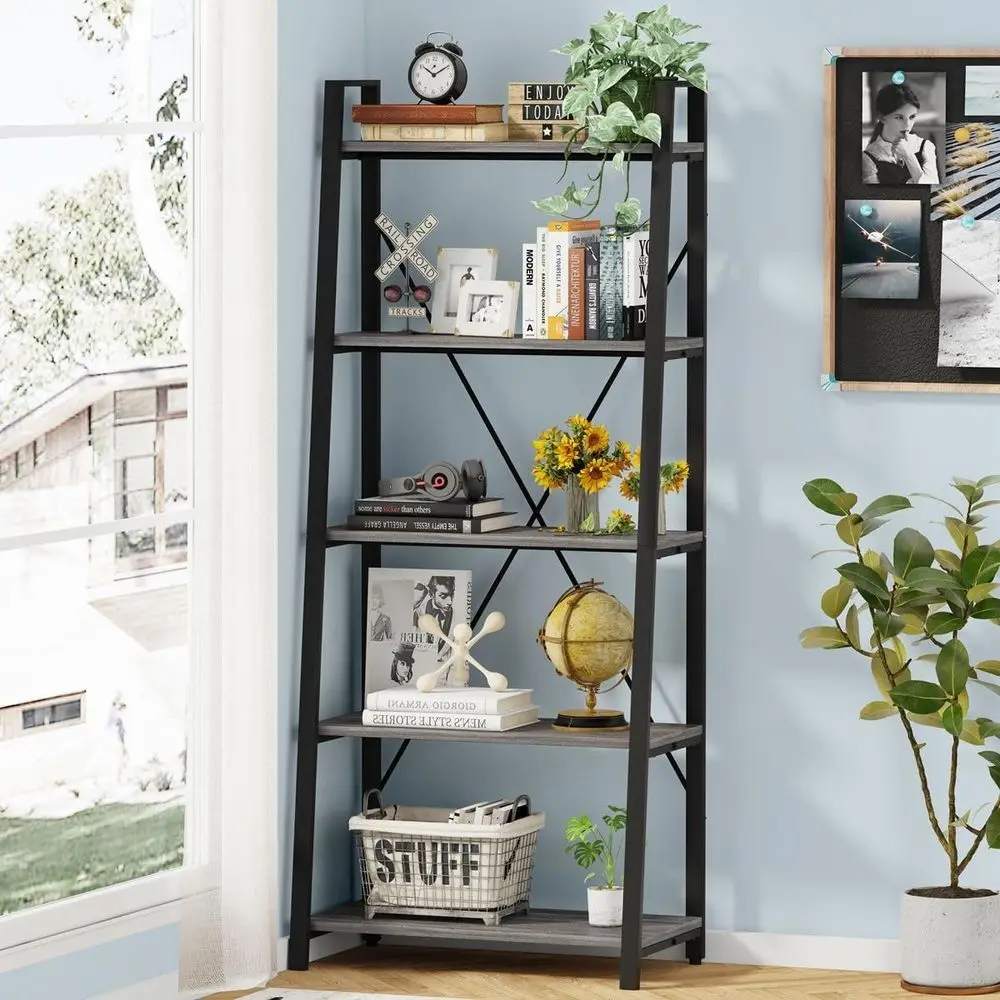 5-Tier Ladder Bookshelf, Indus - огляд і ціна Bookshelf 5 Tier