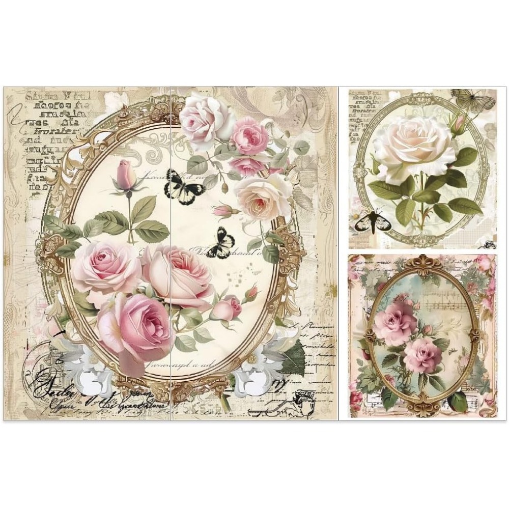 3pcs/Set Rose Rub on Transfers - огляд і ціна Office Furniture Set