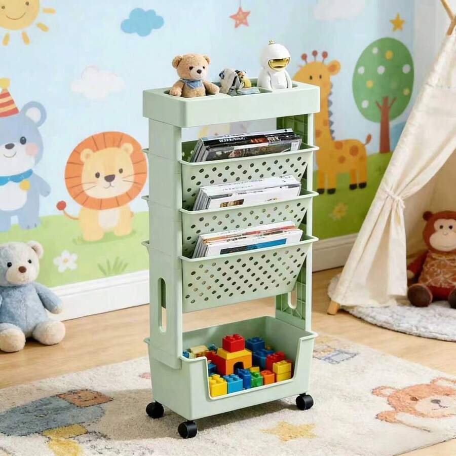5-Tier Rolling Storage Cart Wi - огляд і ціна Bookshelf 5 Tier