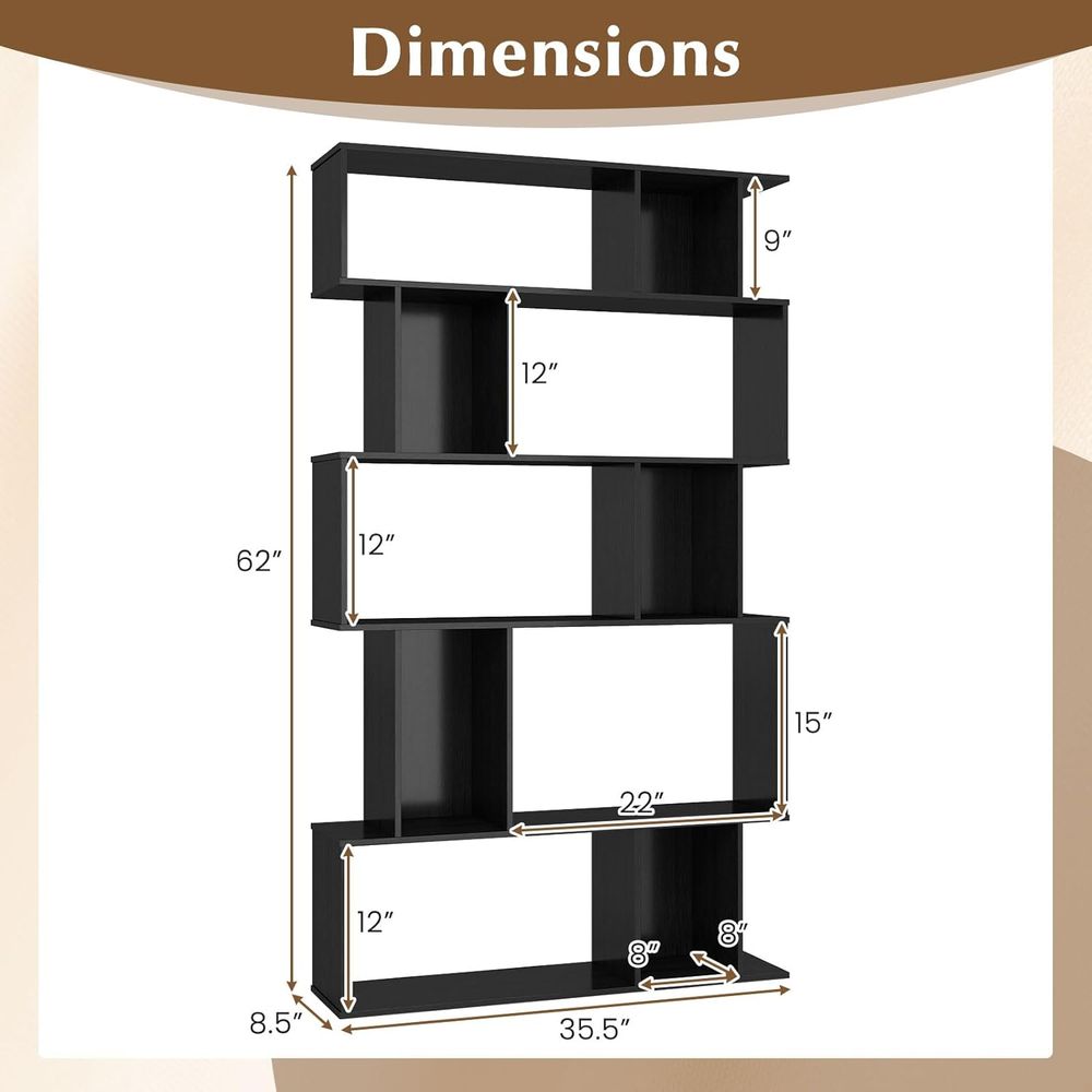 5-Tier, 10-Cube Bookshelf with - огляд і ціна Bookshelf 5 Tier