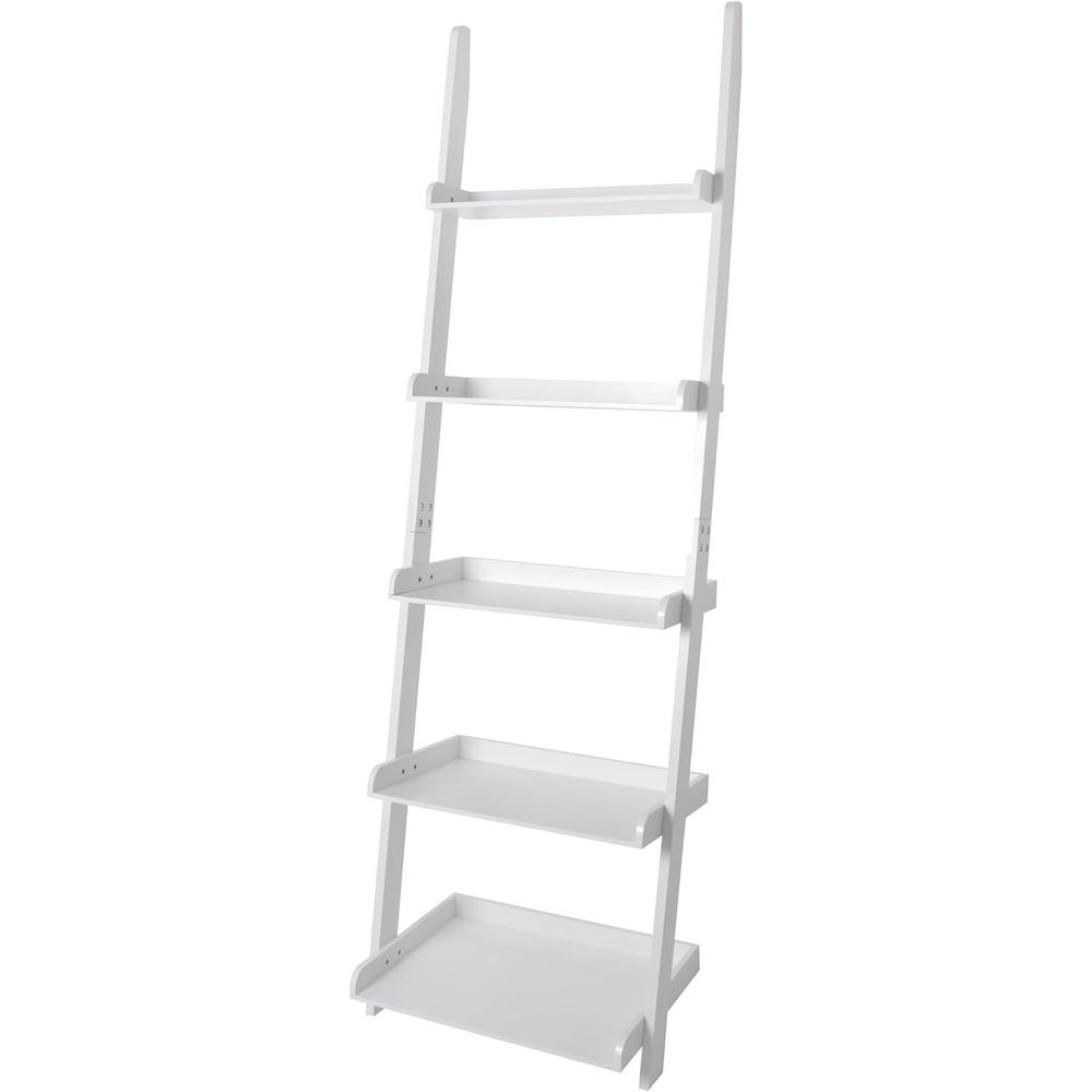 5-Tier White Wall-Mounted Lean - огляд і ціна Bookshelf 5 Tier