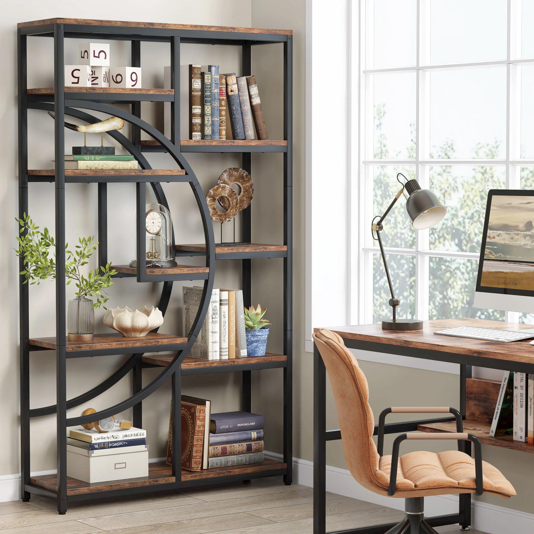 Tribesigns Bookshelf Industria - огляд і ціна Bookshelf 5 Tier